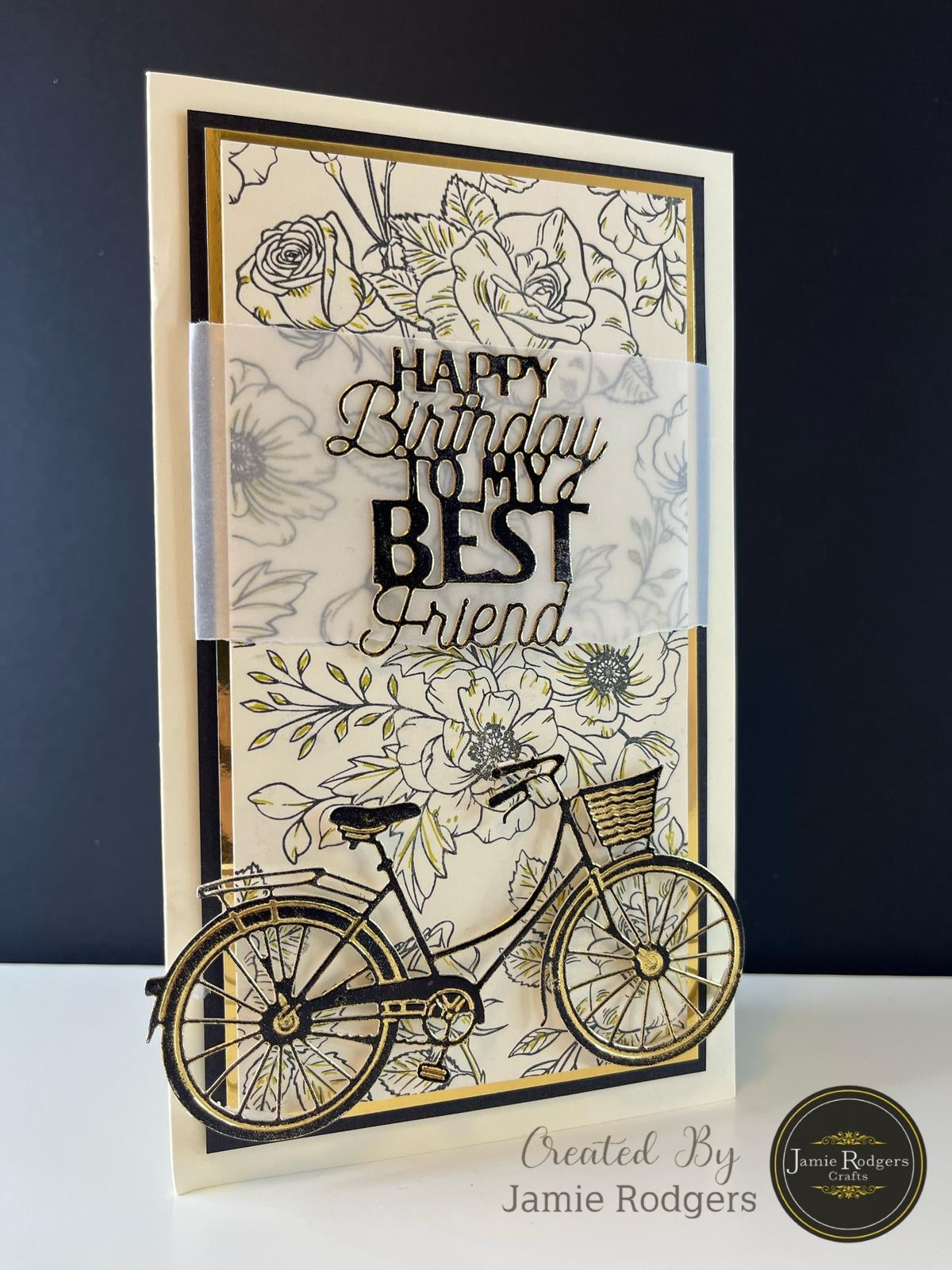 Jamie Rodgers Crafts Floral Bicycle Die Set