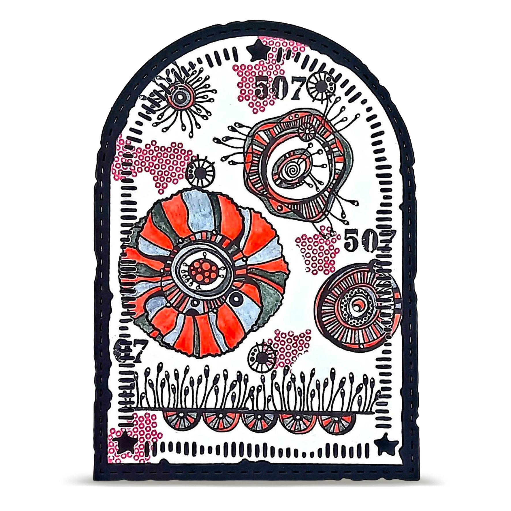 AALL and Create - A6 - Stamp Set - Graphic Coquelicots