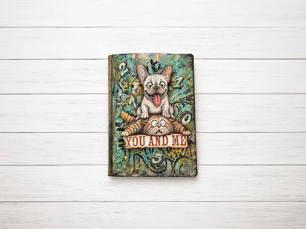 Printed Art Junk Journal: Stickers, Cut-Outs, Backgrounds For Art And Craft - Furry Friends 2