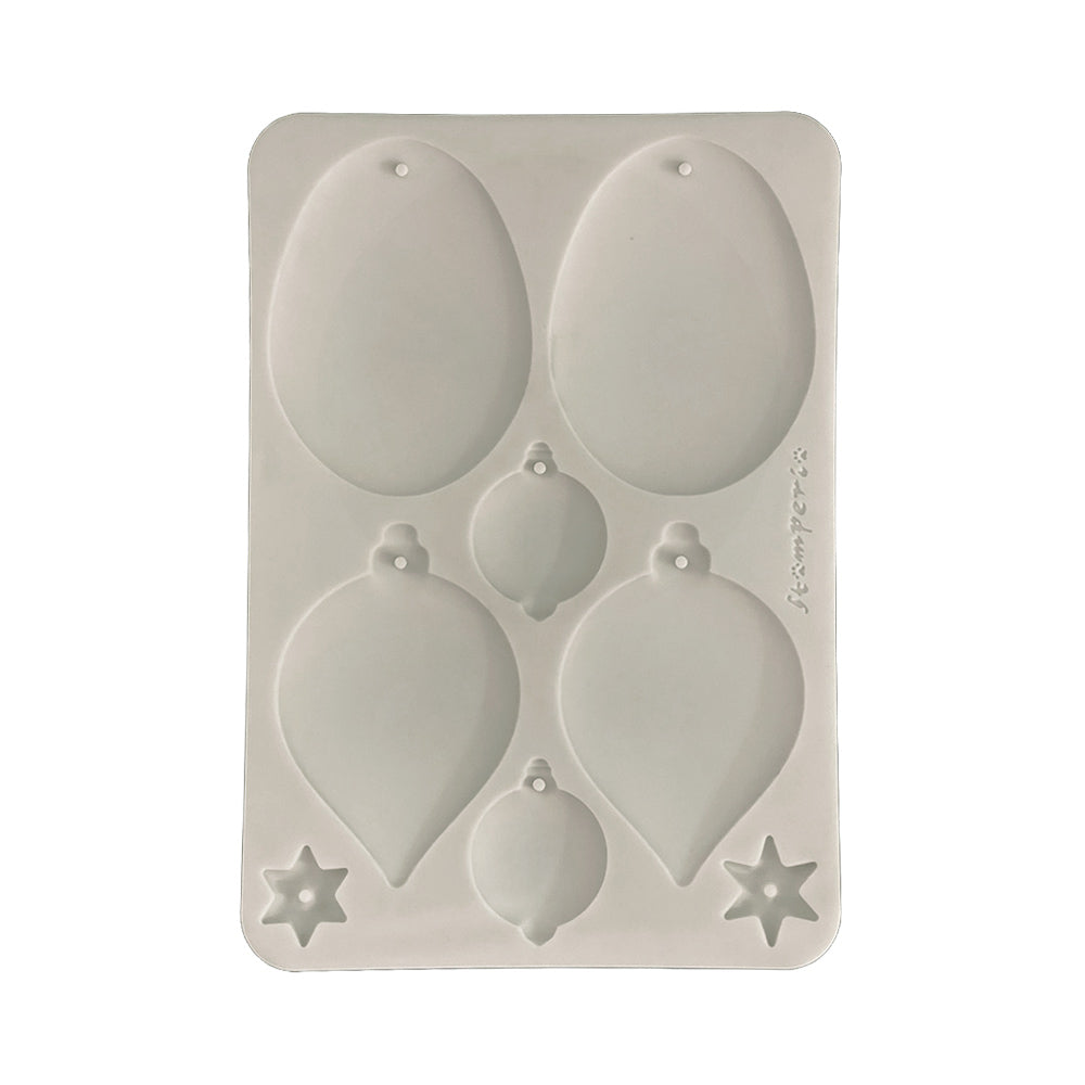 Silicon Mould Designs A5 For Art And Craft - Christmas Balls
