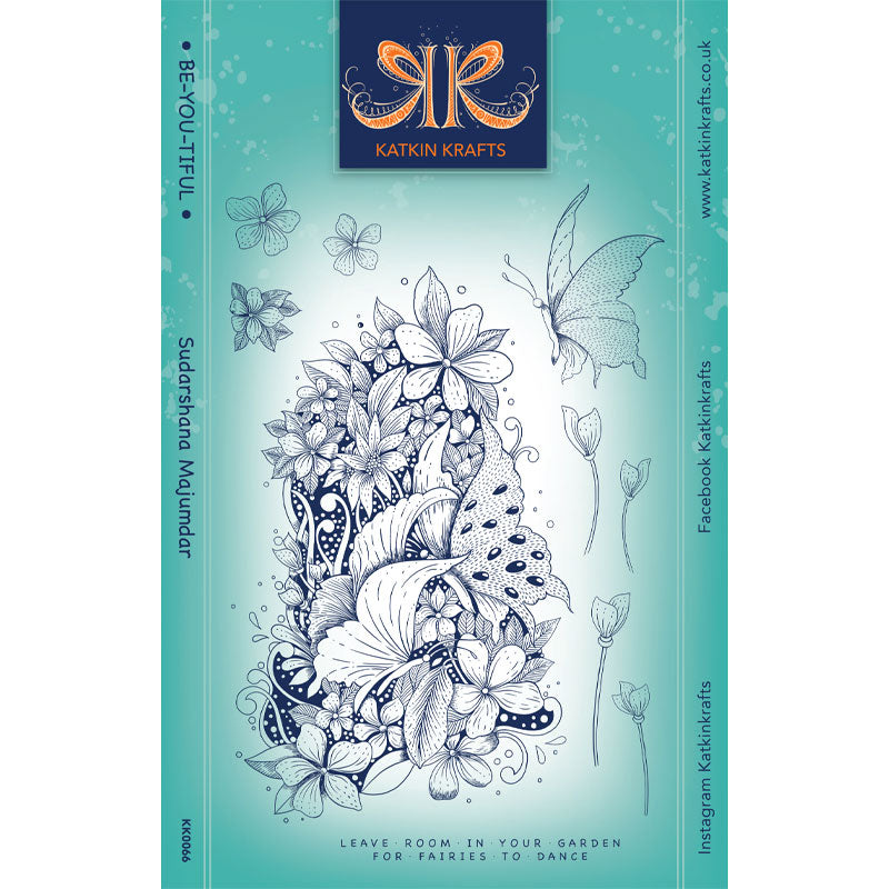 Katkin Krafts Be-You-Tiful 6 in x 8 in Clear Stamp Set