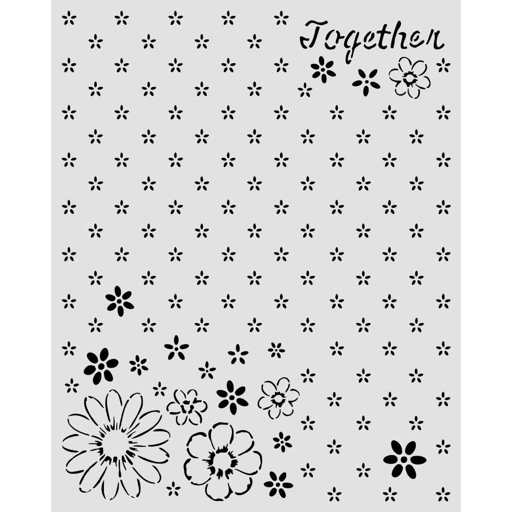 Cut Laser Stencil For Art And Craft 20x25cm - Cozy Family Together Pattern