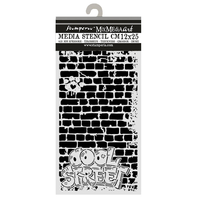 Cut Laser Stencil For Art And Craft cm 12x25 - Furry Friends 2 Cool Street Bricks