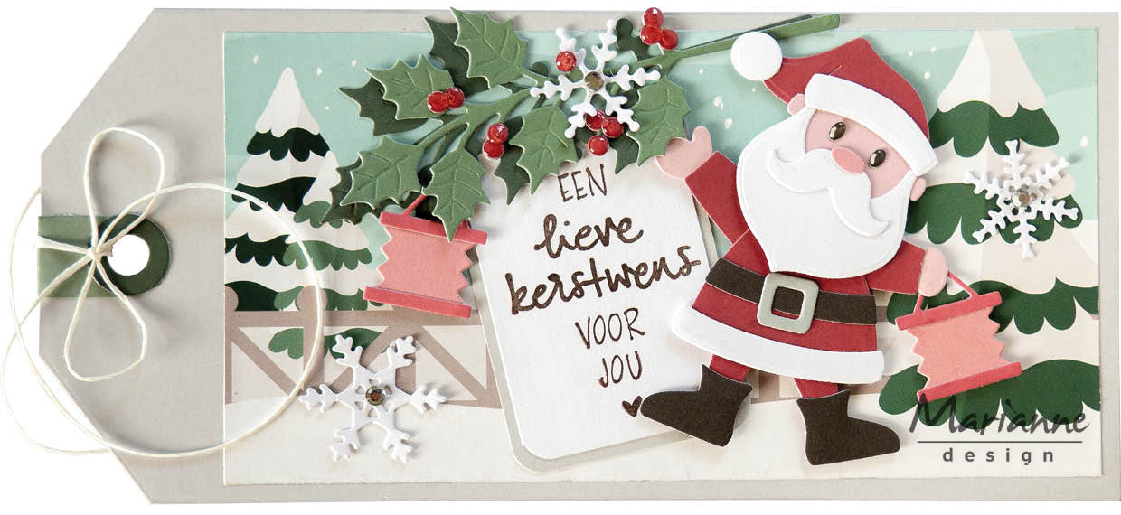 Marianne Design A4 Cutting Sheet - Merry Christmas Backgrounds by Marleen