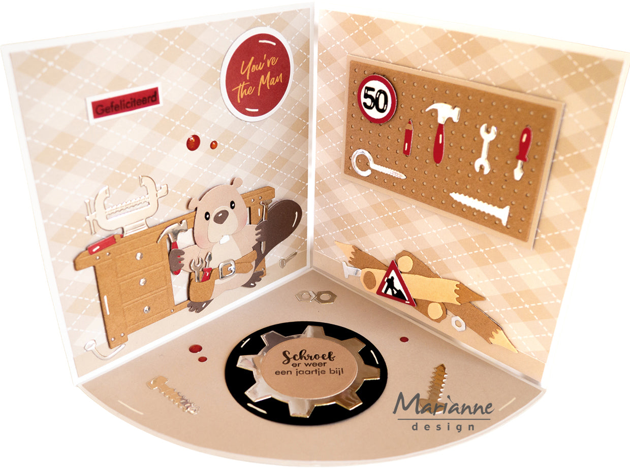 Marianne Design Craftables Die - Punch Die XL - Nuts & Bolts