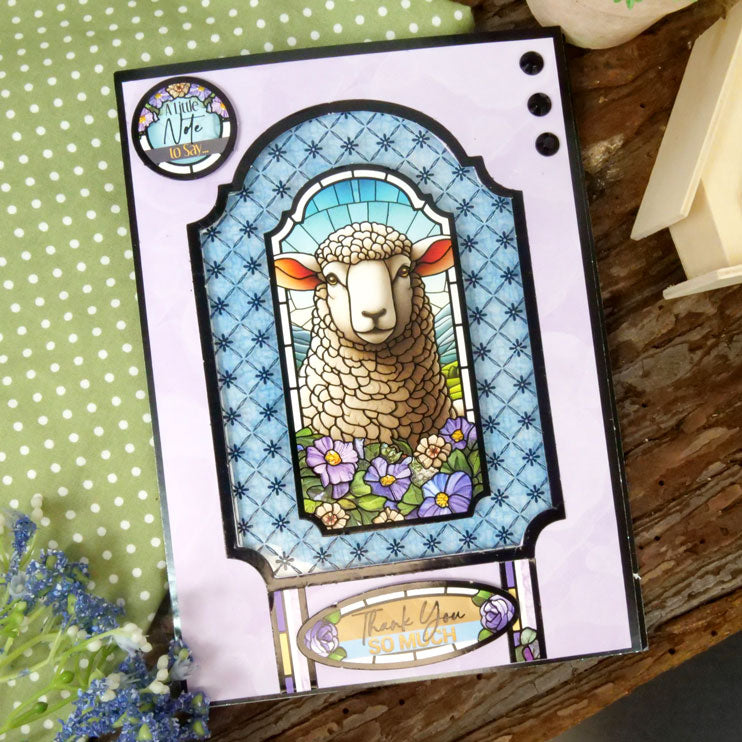 Stained Glass Wonderful Wildlife Luxury Foiled Acetate