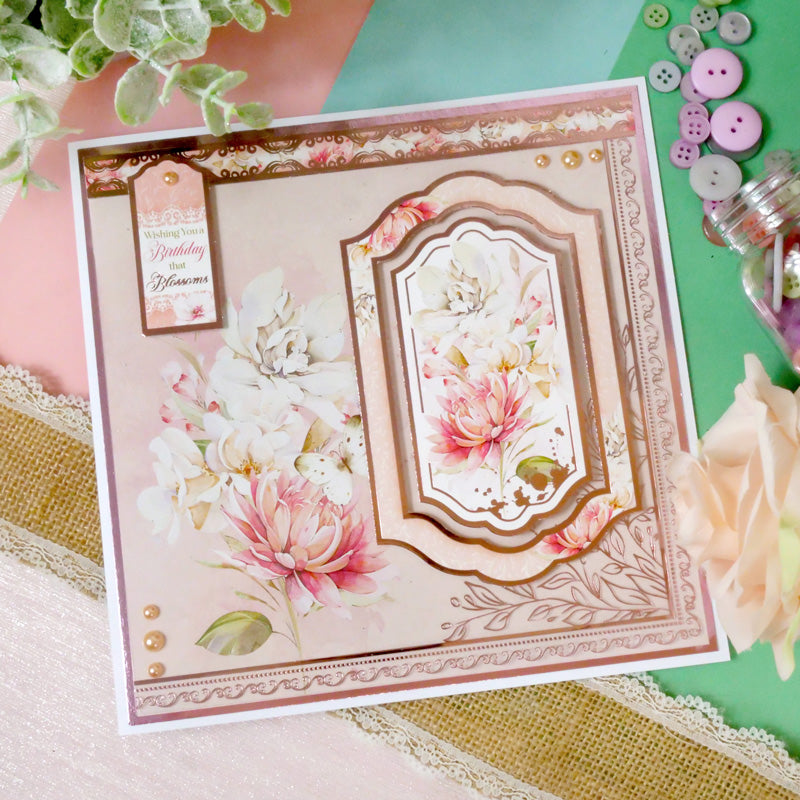 Blushing Blossoms Luxury Foiled Acetate