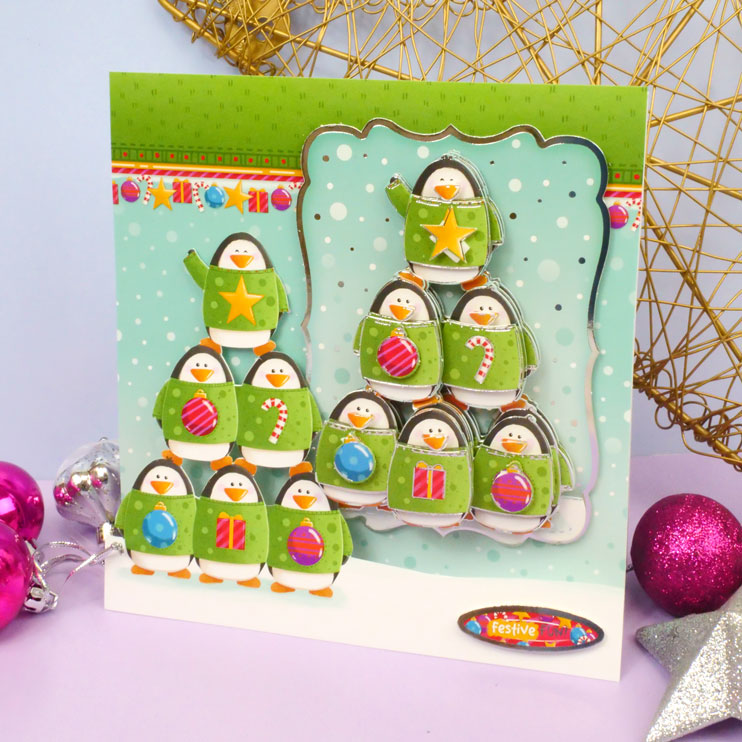 A Merry Little Christmas Deco-Large Set - Penguin Tree