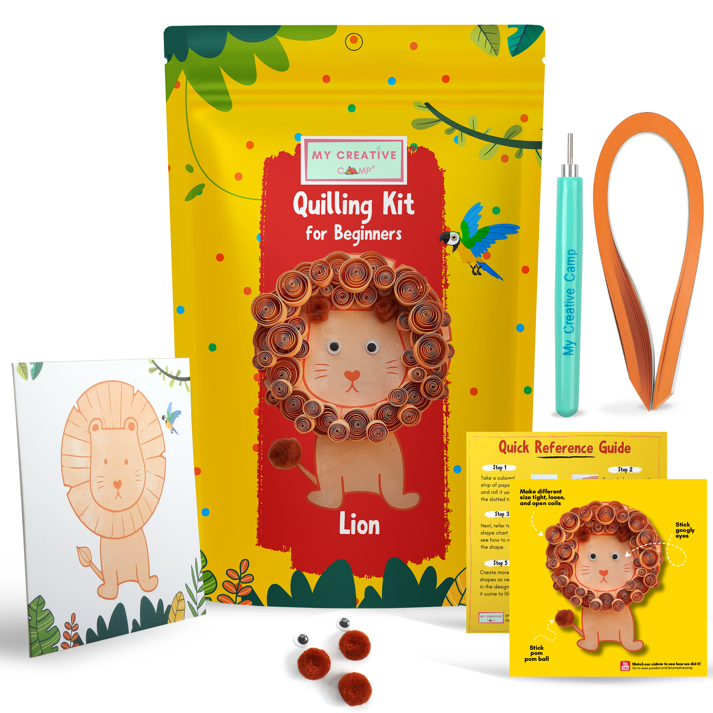 My Creative Camp Lion Quilling Kit