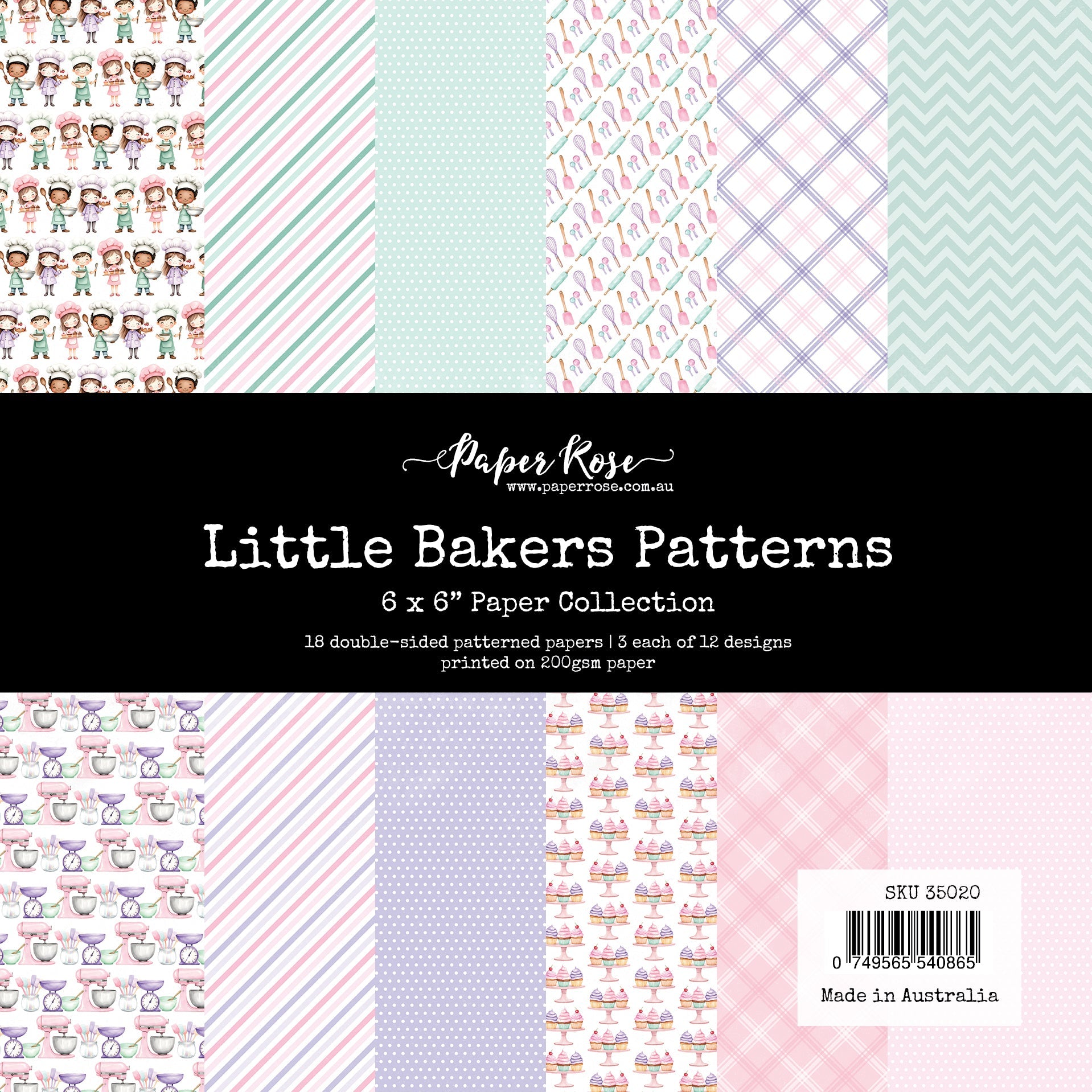 Little Bakers Patterns 6x6 Paper Collection 35020
