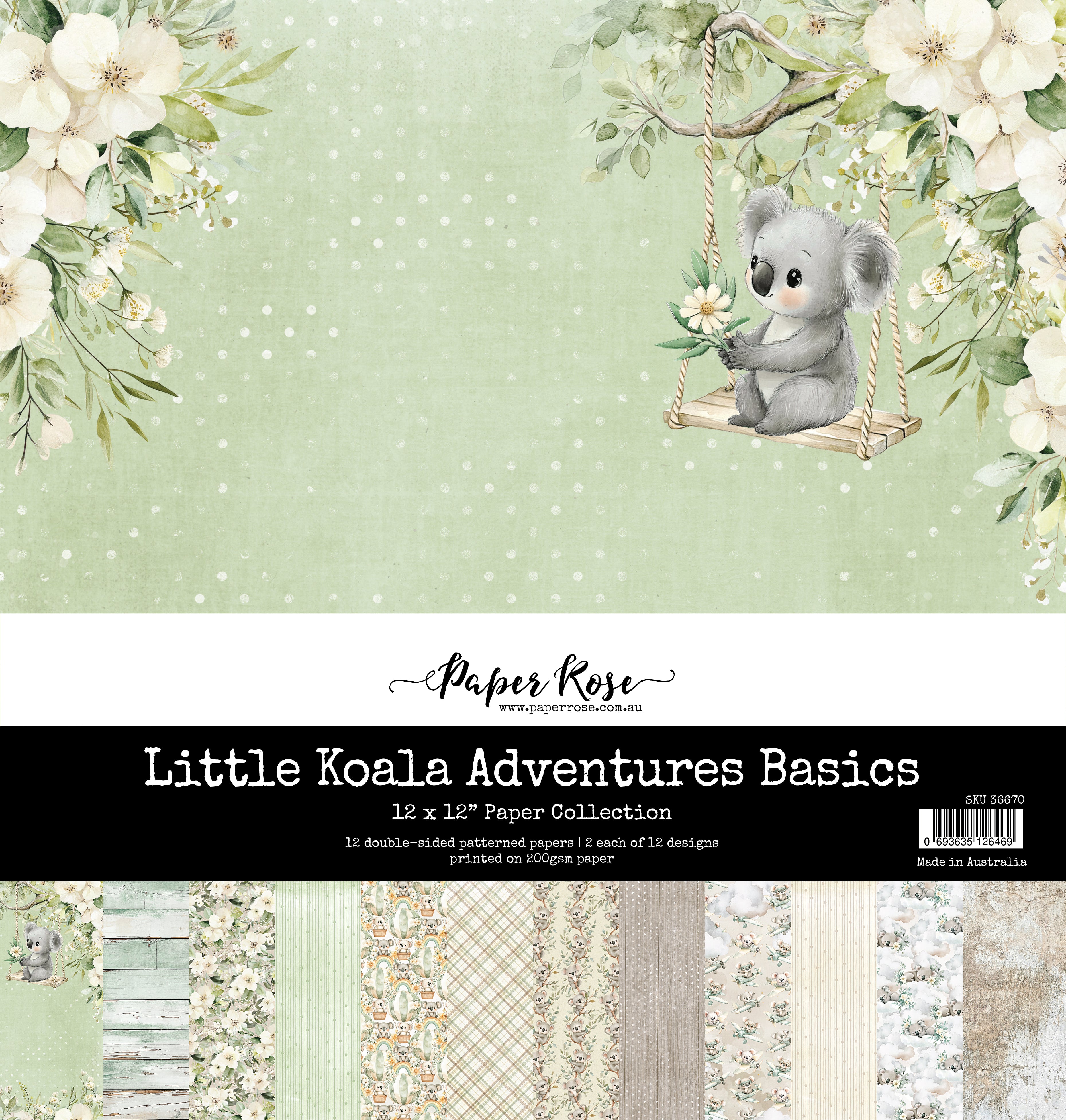 Little Koala Adventures Basics 12x12 Paper Collection 36670