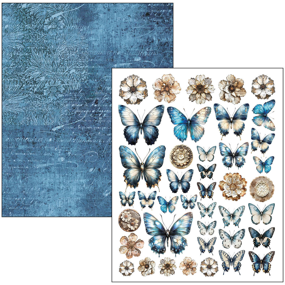 Mixed Media Book Urban Blue Denim A4 Maxi