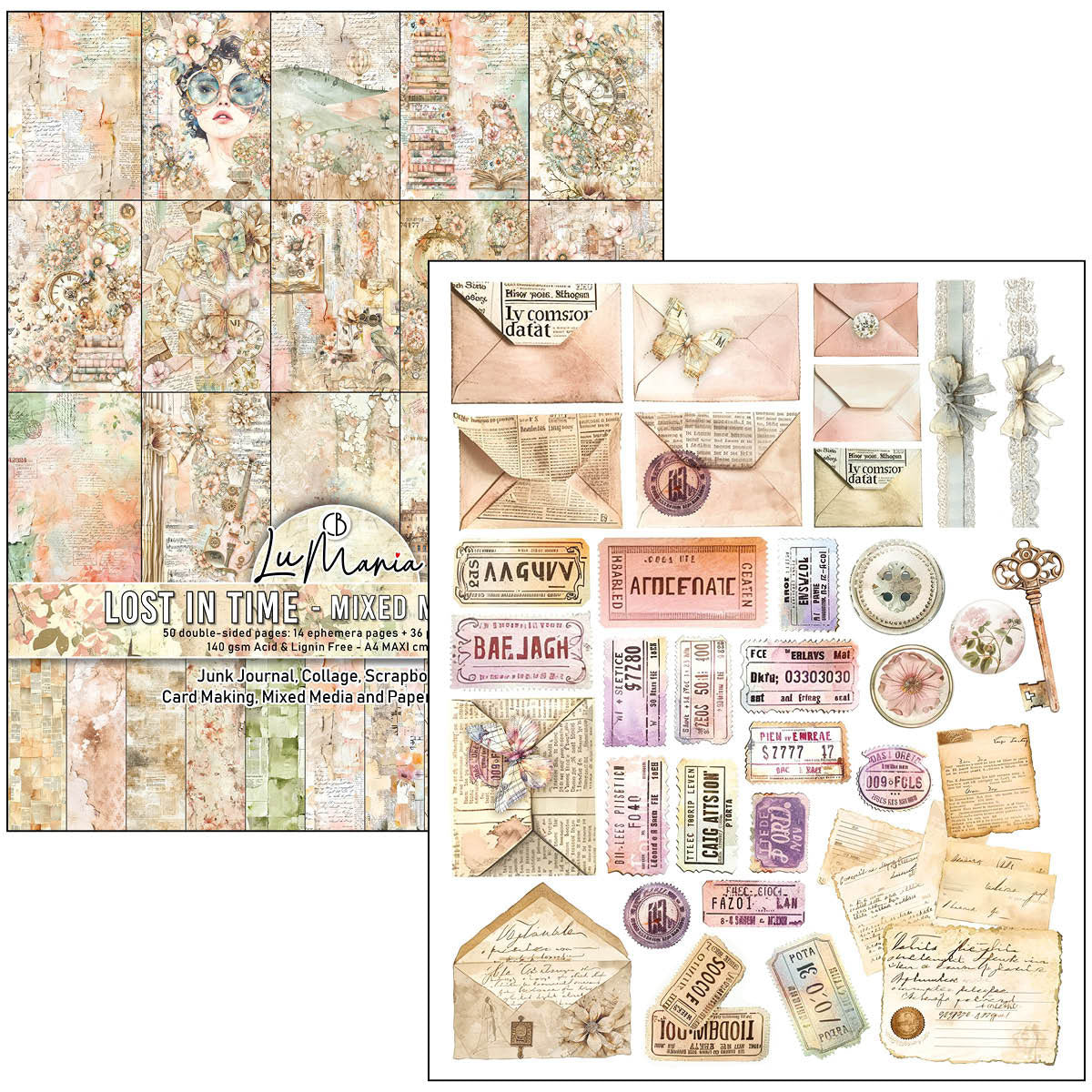 Mixed Media Book Lost in Time A4 Maxi