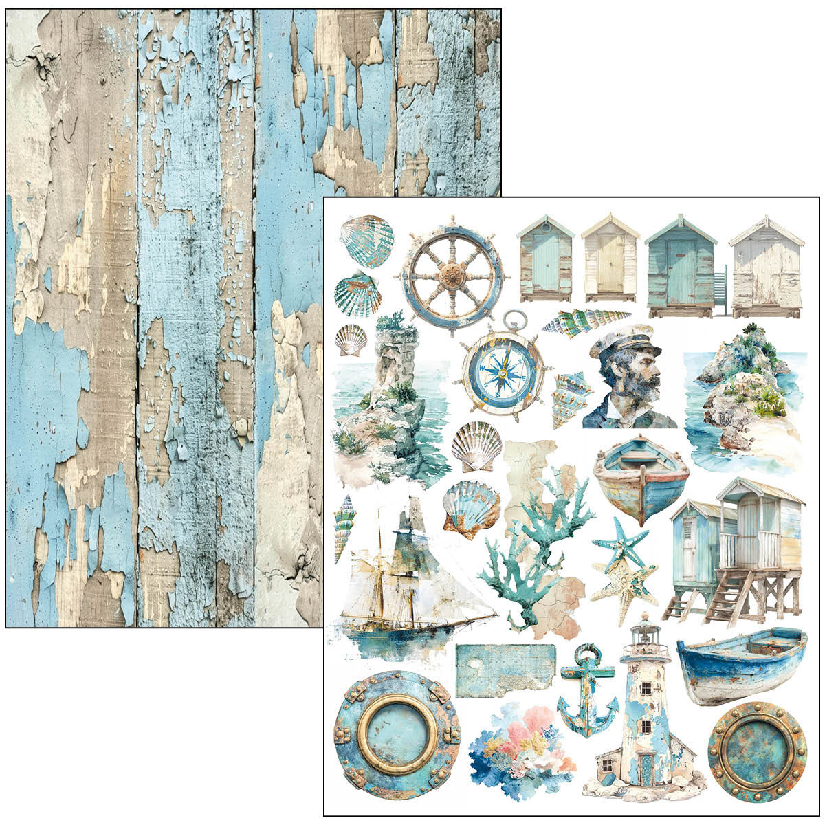 Mixed Media Book Edge of the Ocean A4 Maxi