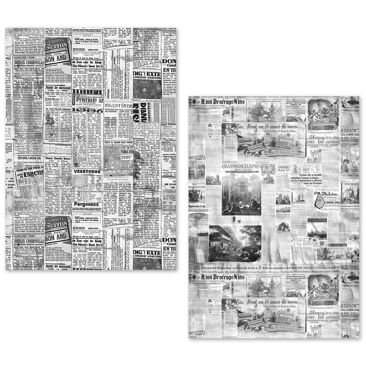A5 Tissue Paper Set – 24 Sheets Newspapers