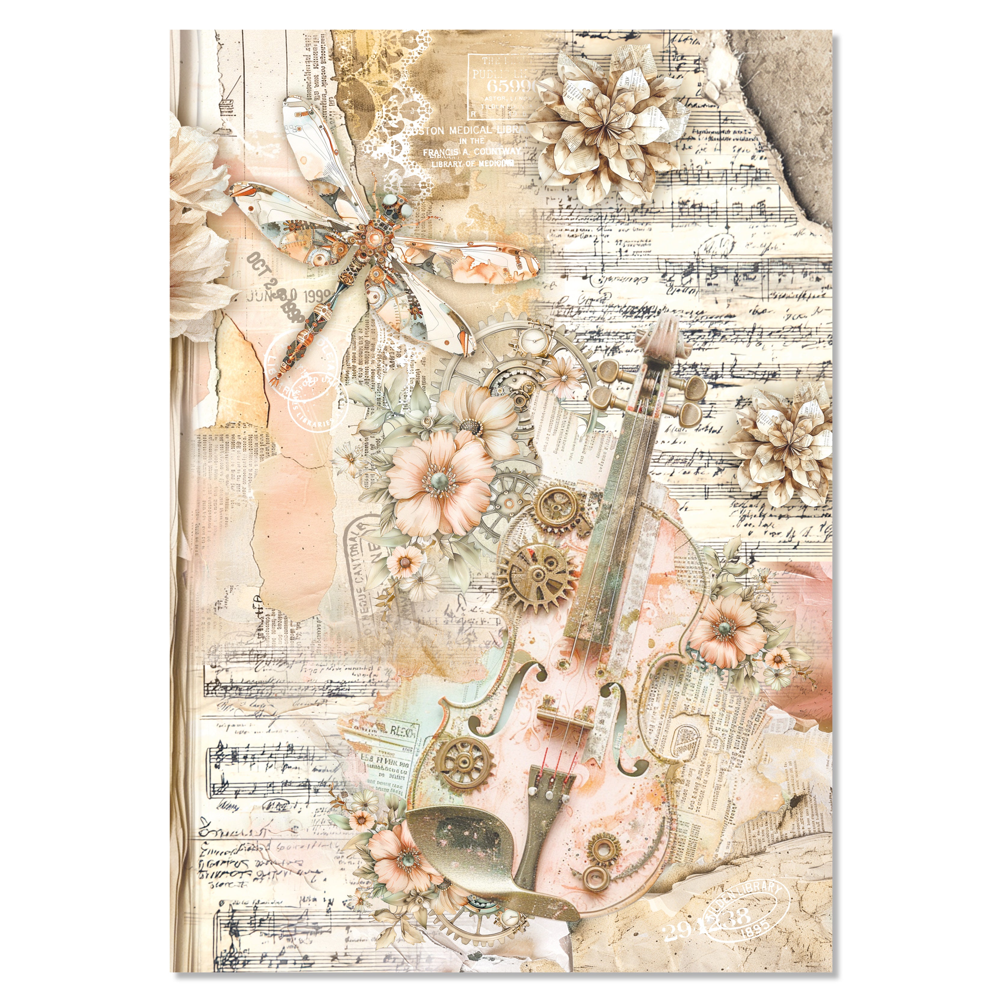 Rice Paper A4 MIXED 4/Pkg Lost in Time