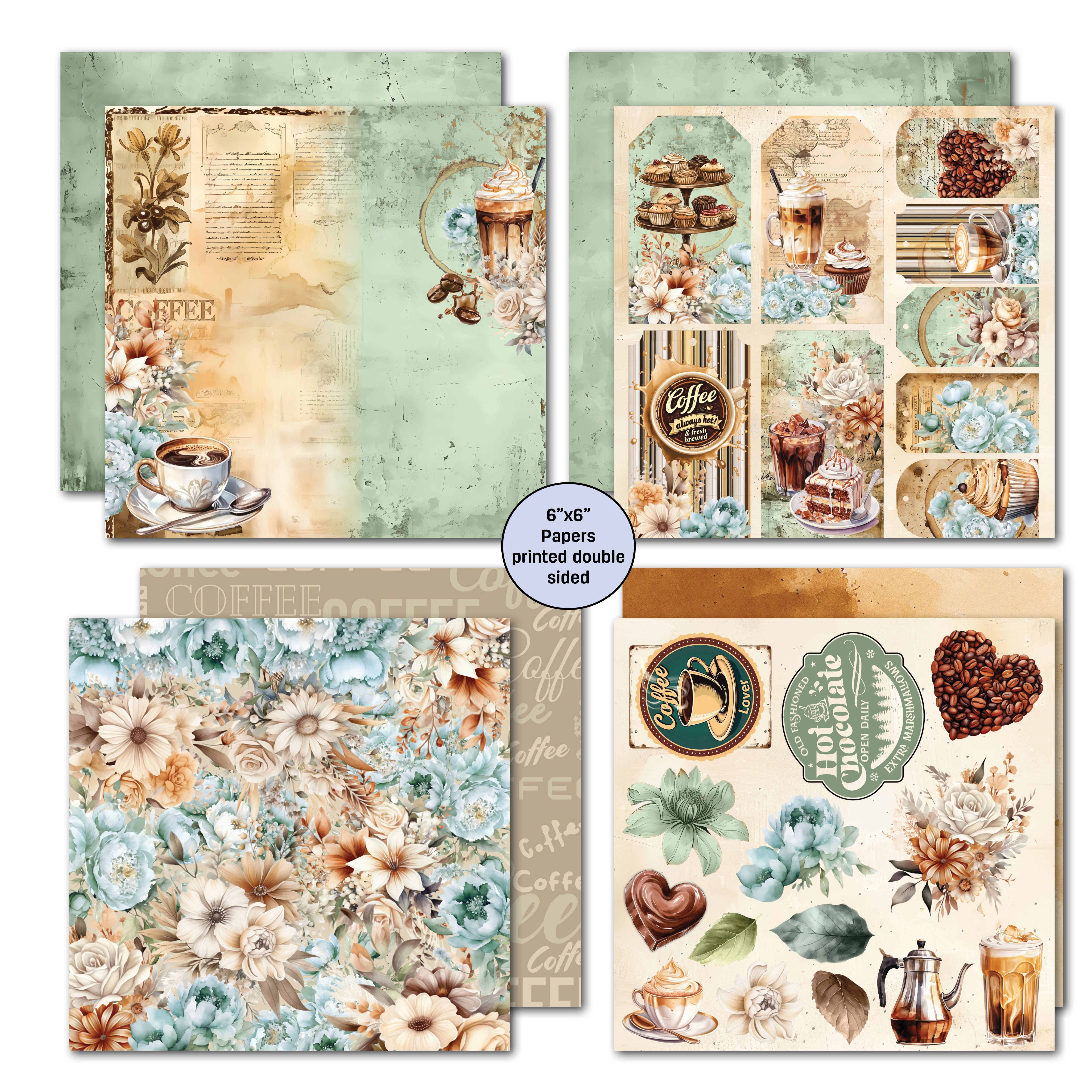 3Quarter Designs Mocha Fix 6x6 Paper Pack