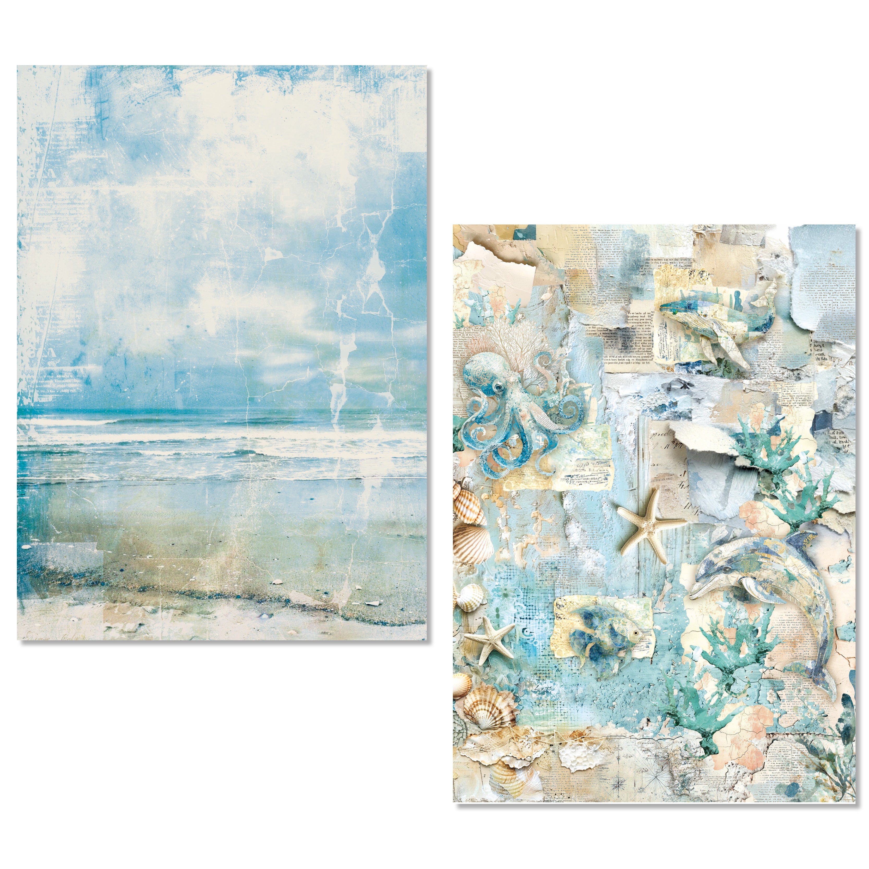 Rice Paper A5 MIXED 8/Pkg Edge of the Ocean