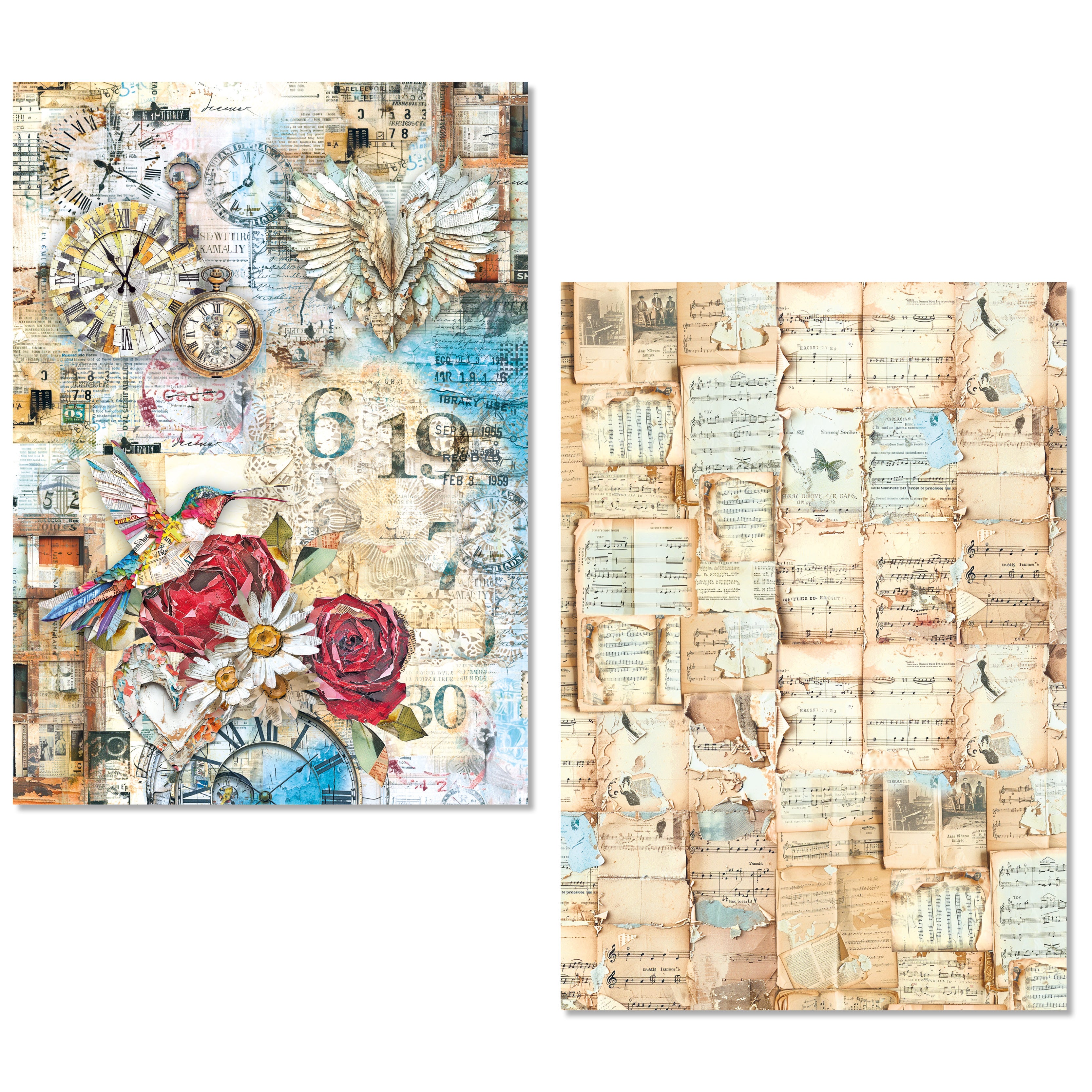 Rice Paper A5 MIXED 8/Pkg The Sound of Spring