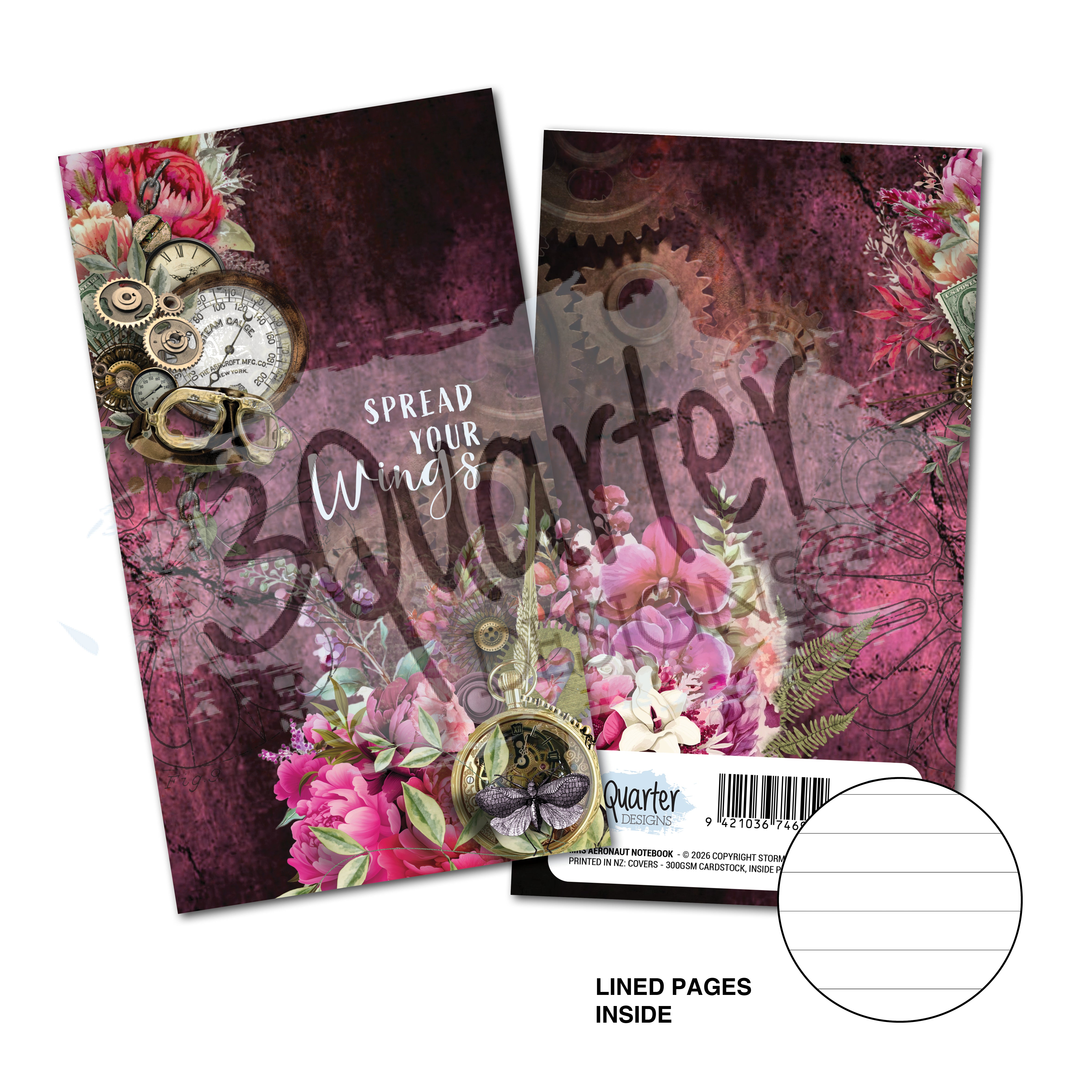 3Quarter Designs Mrs Aeronaut Mini Notebook