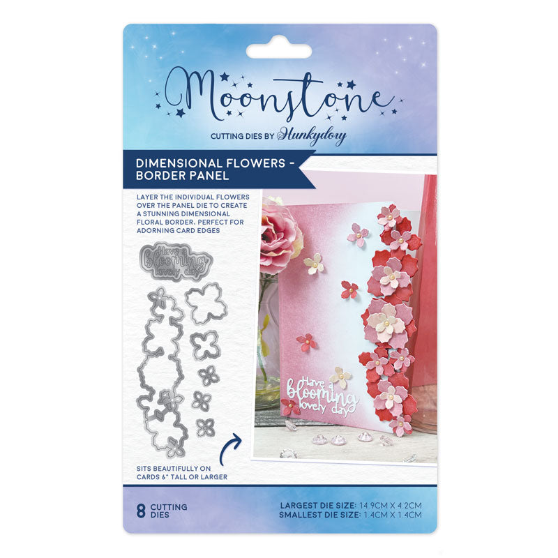 Moonstone Dies - Dimensional Flowers - Border Panel