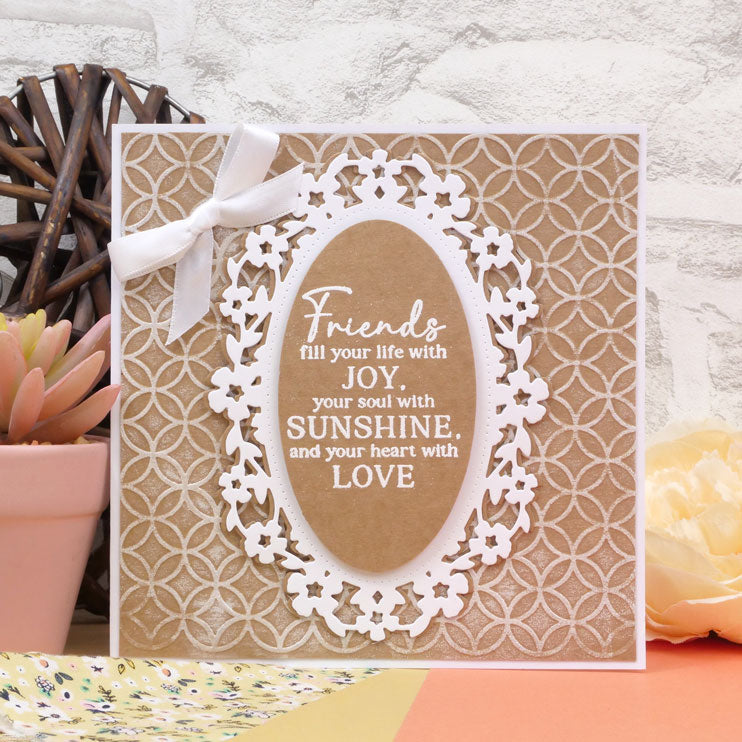 Moonstone Dies - Blossoming Oval Frame & Flourishes