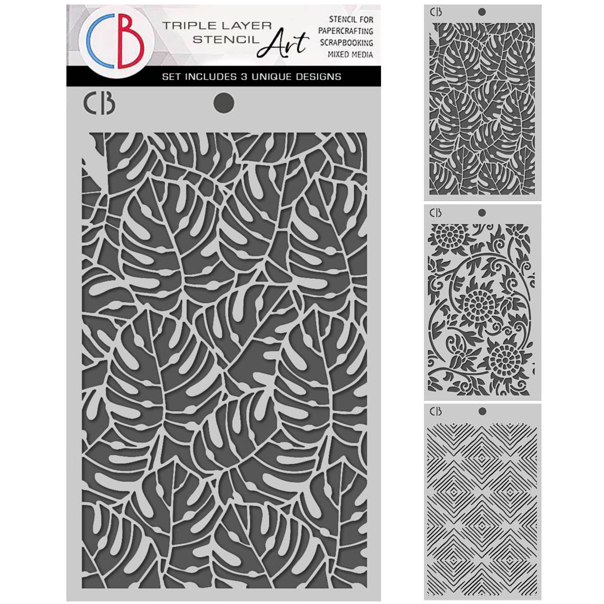 Artemis Stencil Mix 5"X8"– Triple Layer Set (3 Unique Designs)