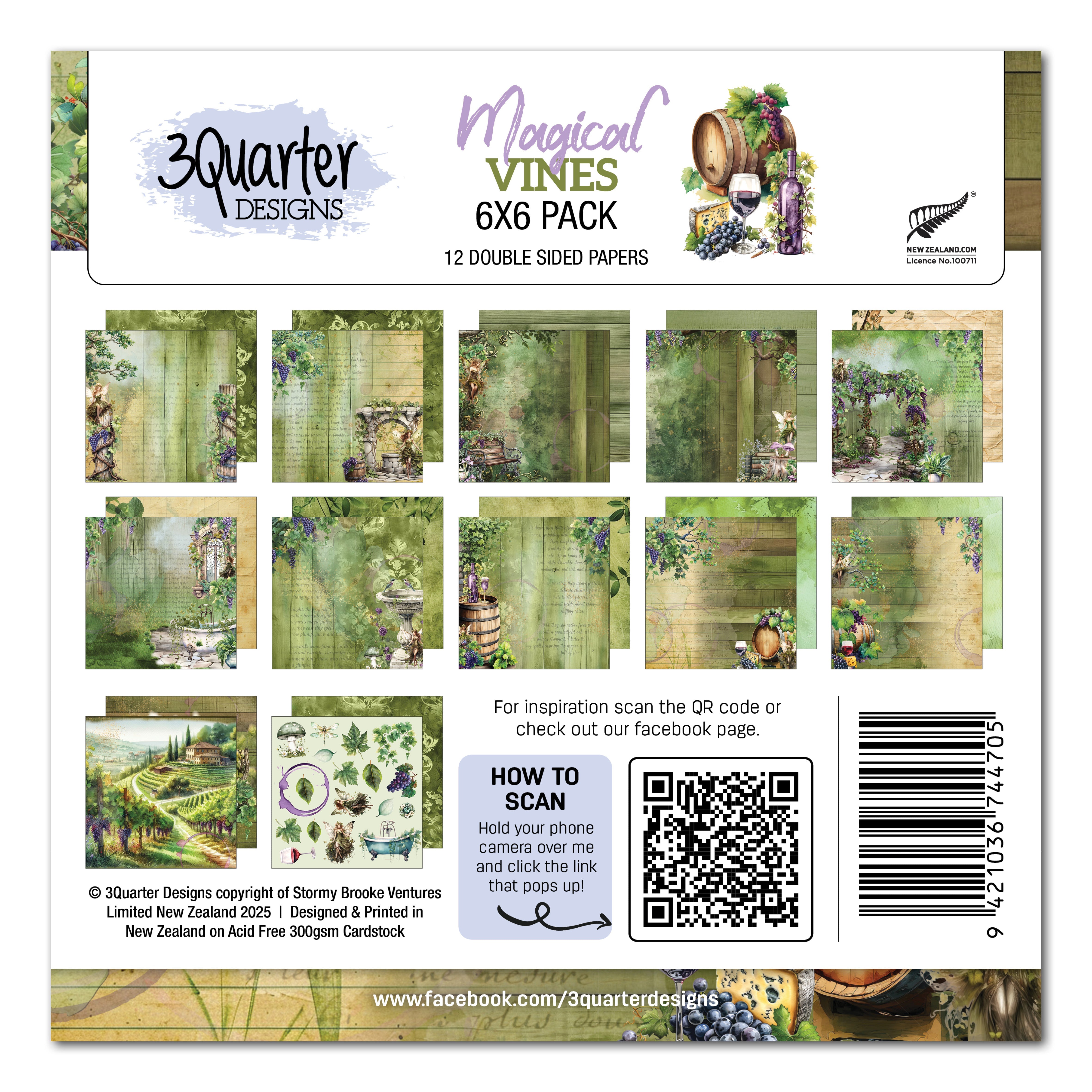 3Quarter Designs Magical Vines 6x6 Paper Pack