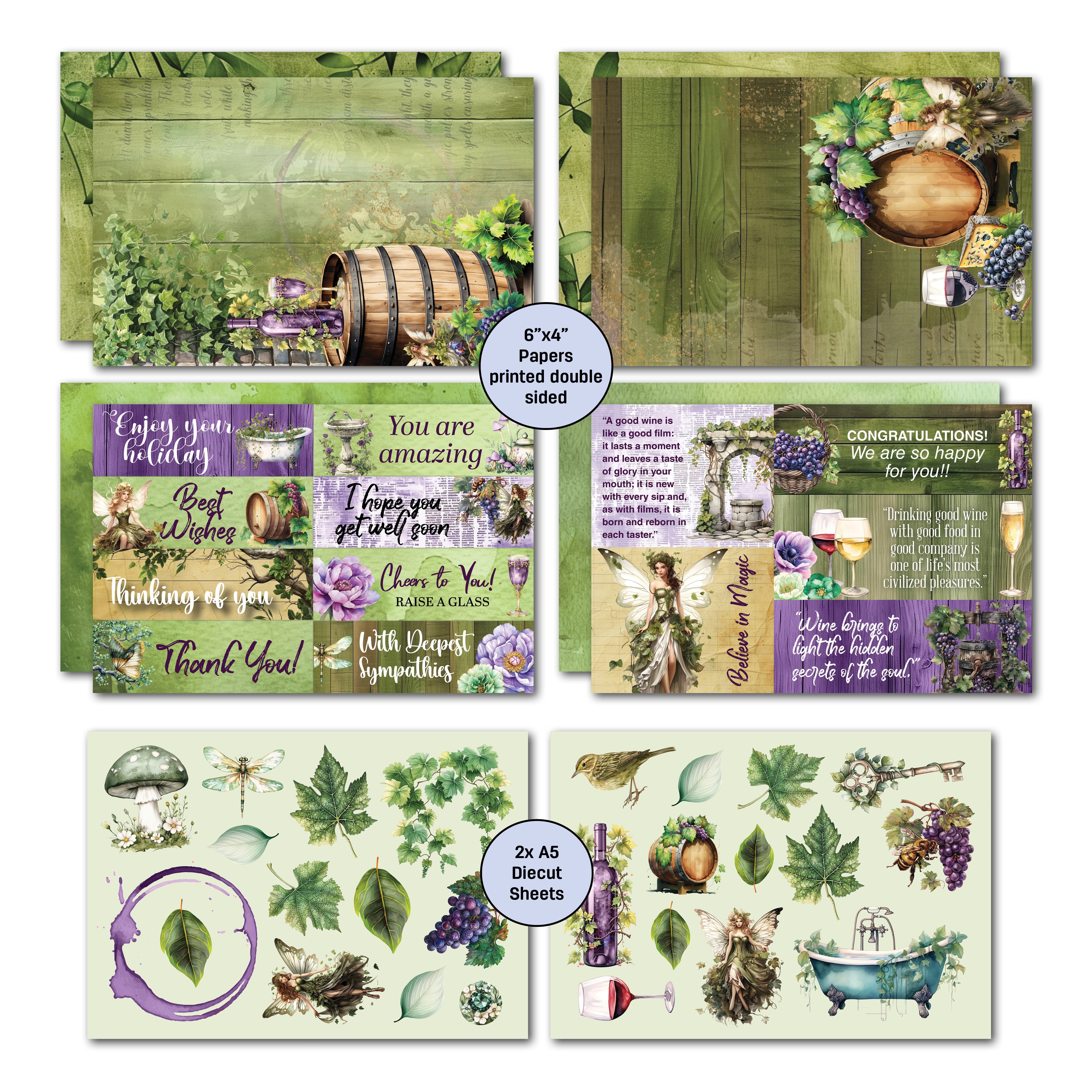 3Quarter Designs Magical Vines 6x4 Card Pack