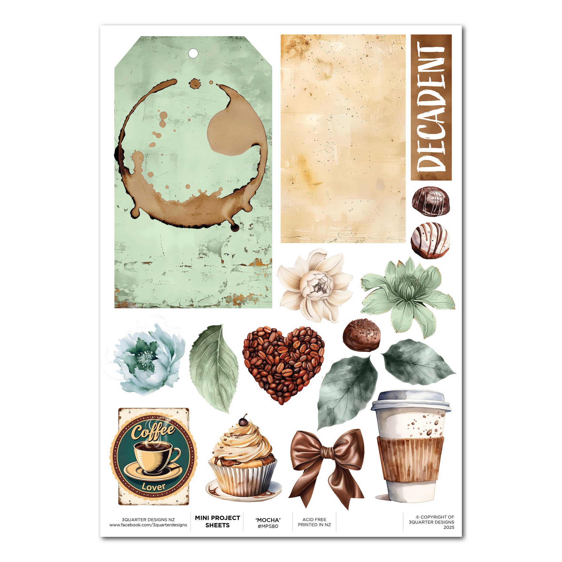 3Quarter Designs Mocha Fix - Mini Project Sheet