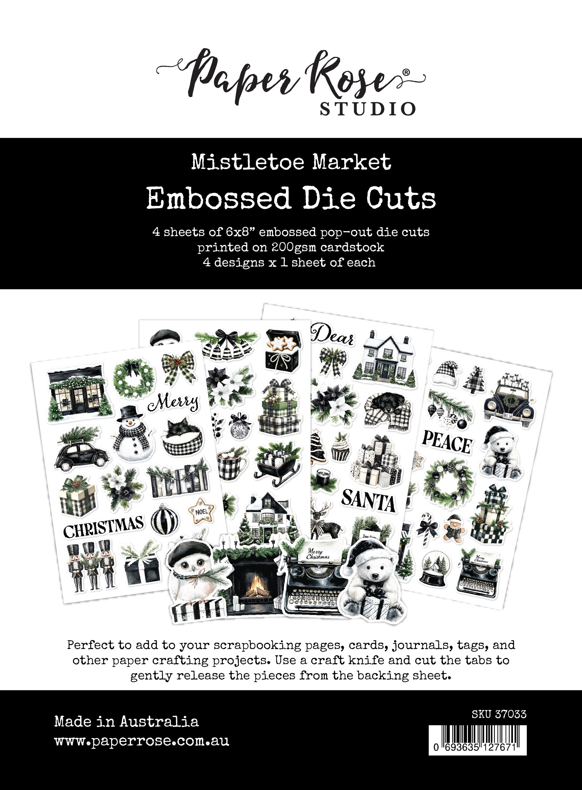 Mistletoe Market 6 x 8" Embossed Die Cuts 37033
