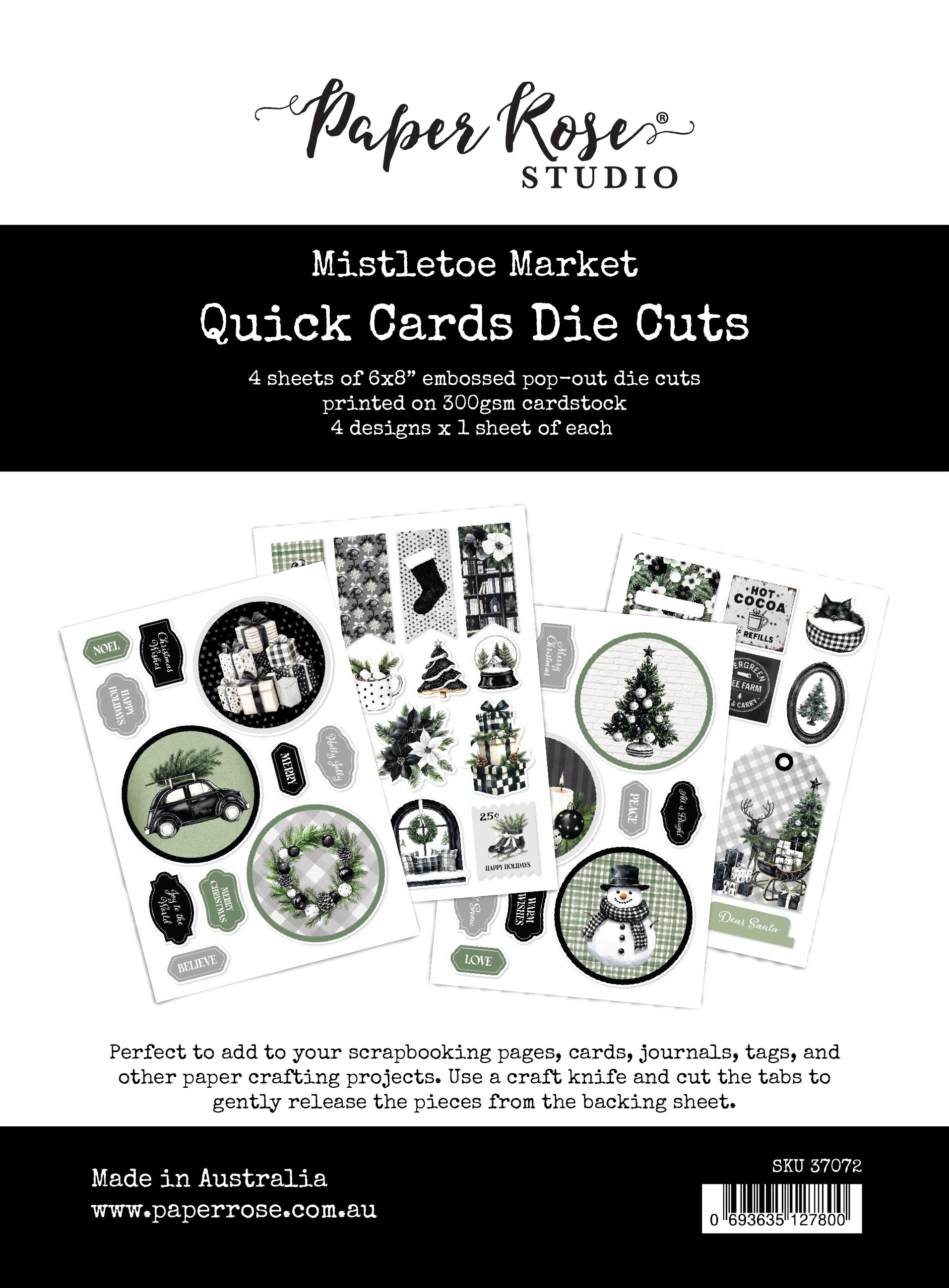 Mistletoe Market 6x8" Quick Cards Die Cuts 37072