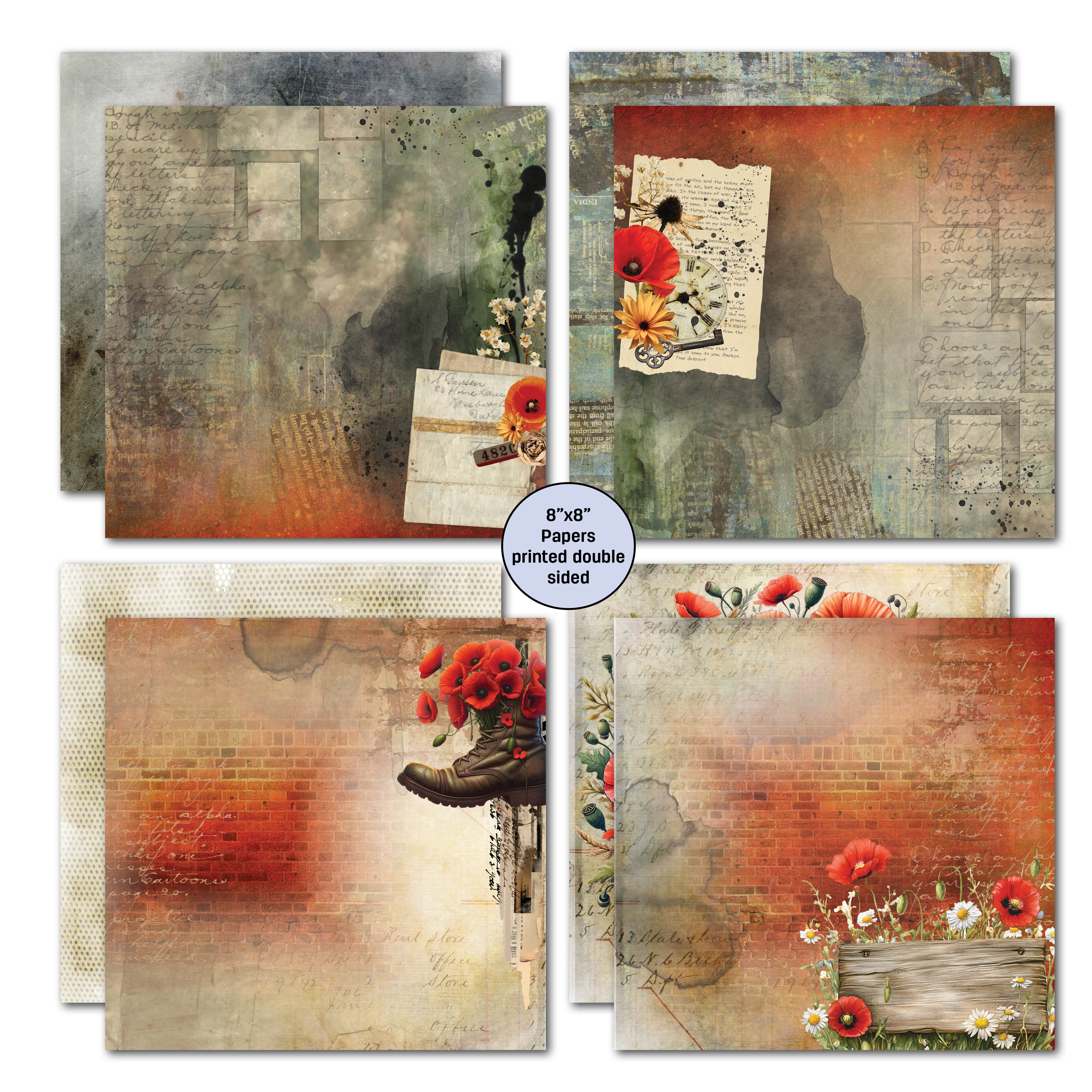 3Quarter Designs Never Forgotten 8x8 Paper Pack