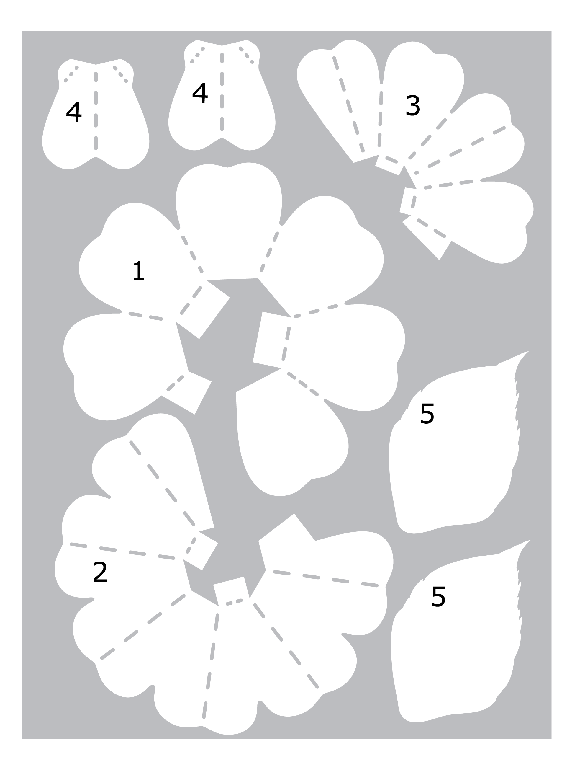 Nature's Garden - Midnight Floral Template - 3D Pop Up Rose