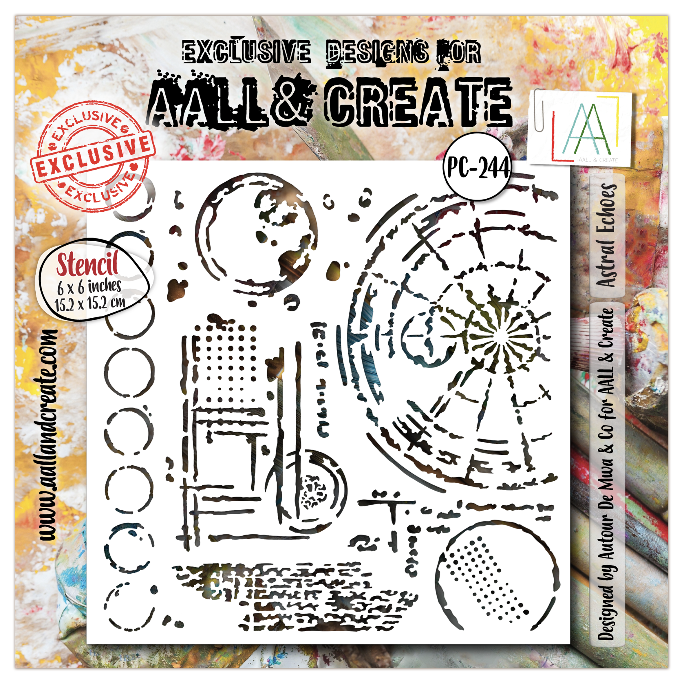 AALL and Create - 6"x6" Stencil - Astral Echoes