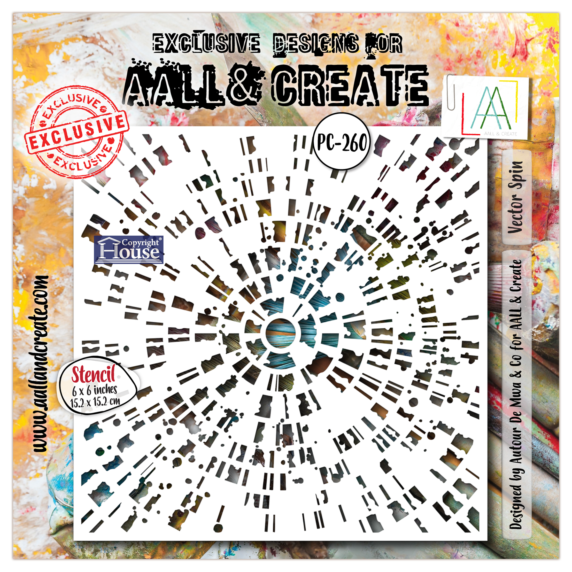 AALL and Create - 6x6 Stencil - Vector Spin