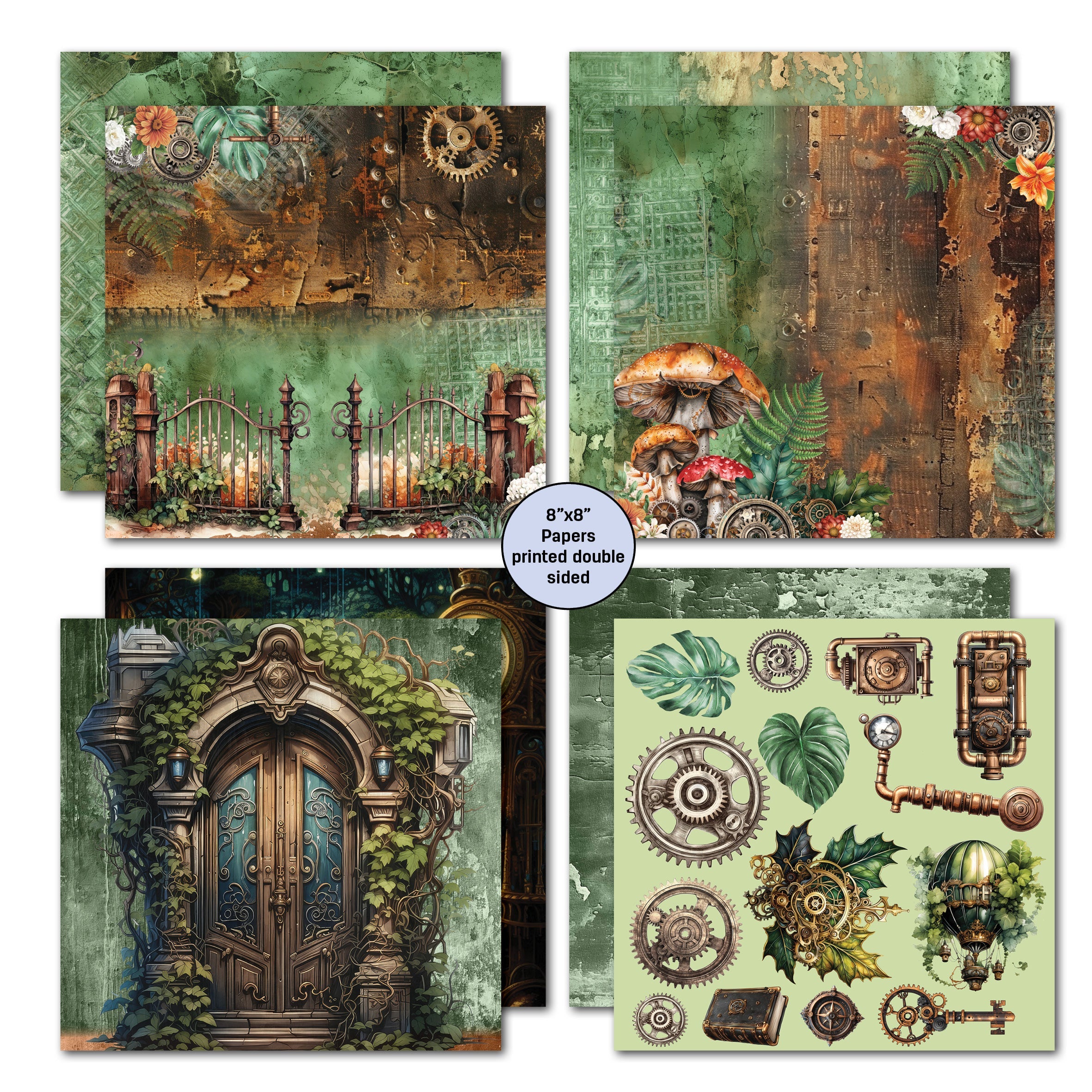 3Quarter Designs Punk'ed Forest 8x8 Paper Pack