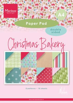 Marianne Design A4 Paper Pad - Christmas Bakery by Marleen