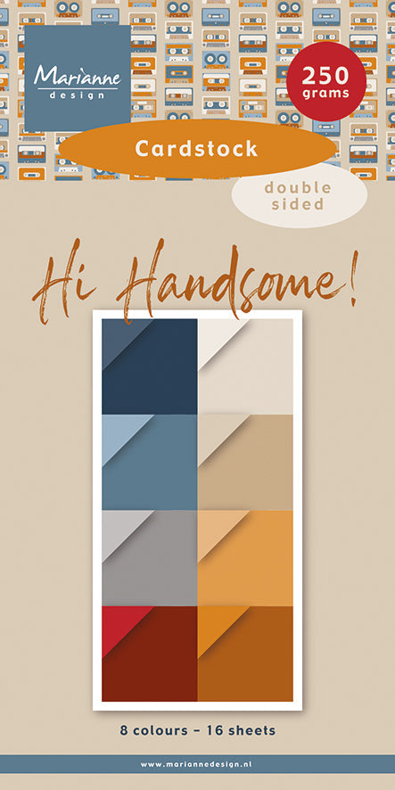 Marianne Design 6x12 Cardstock - Hi Handsome!