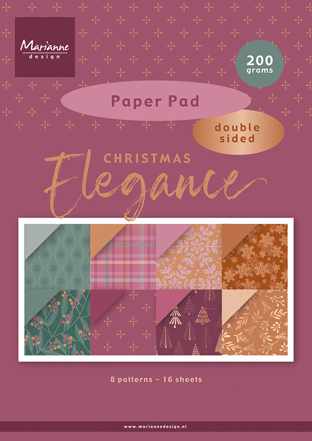 Marianne Design A4 Paper Pad - Christmas Elegance
