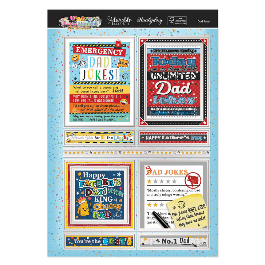 Dad Jokes Luxury Topper Set