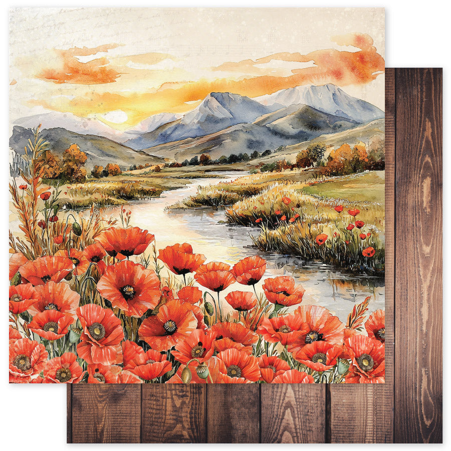 Poppy Garden Basics E 12 x 12 Paper (12 pc Bulk Pack) 34659