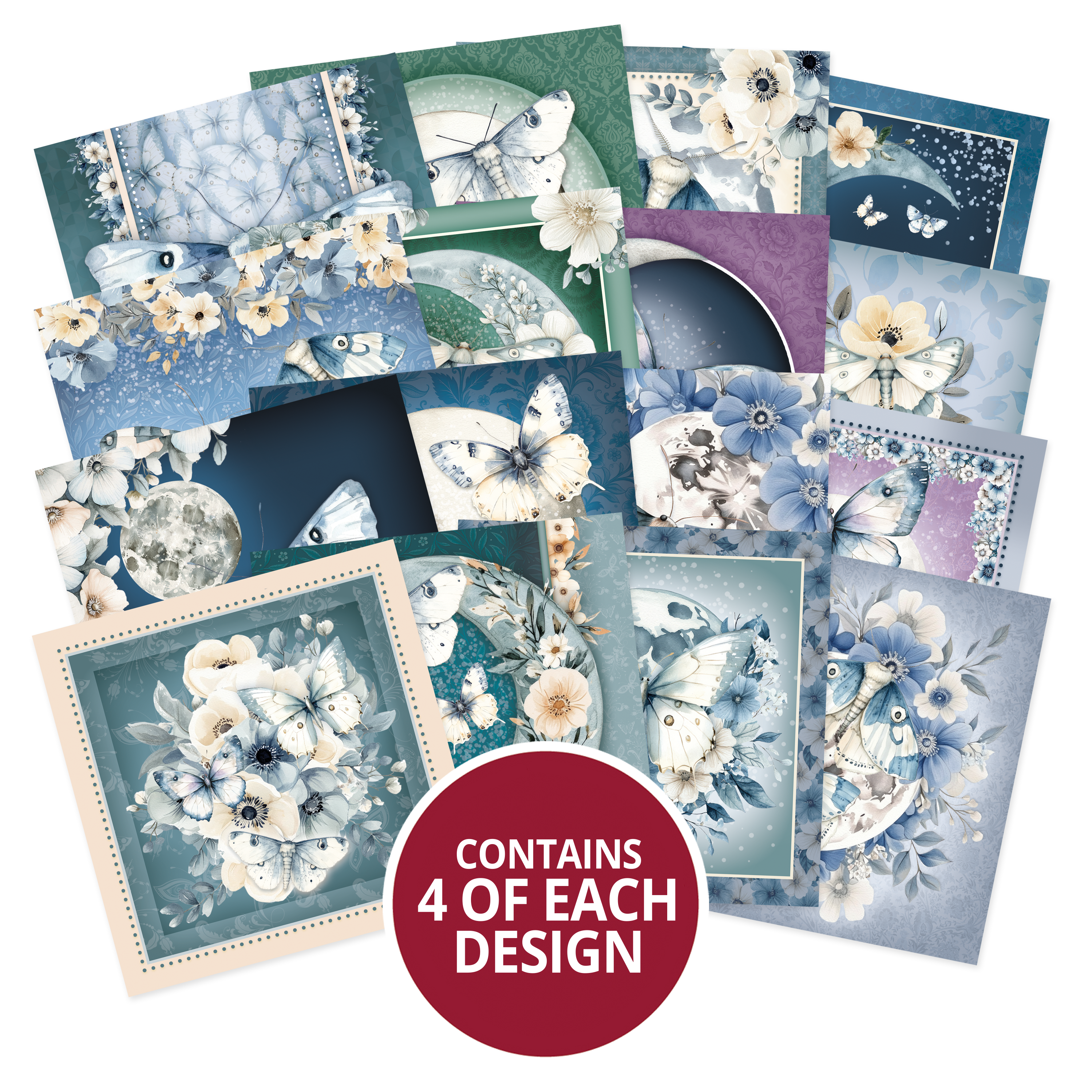 Fluttering Moonlight Square Pocket Pad