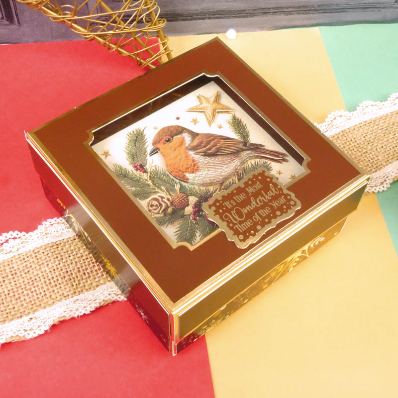 Festive Square Pocket Pad Apertures - Rich Gold