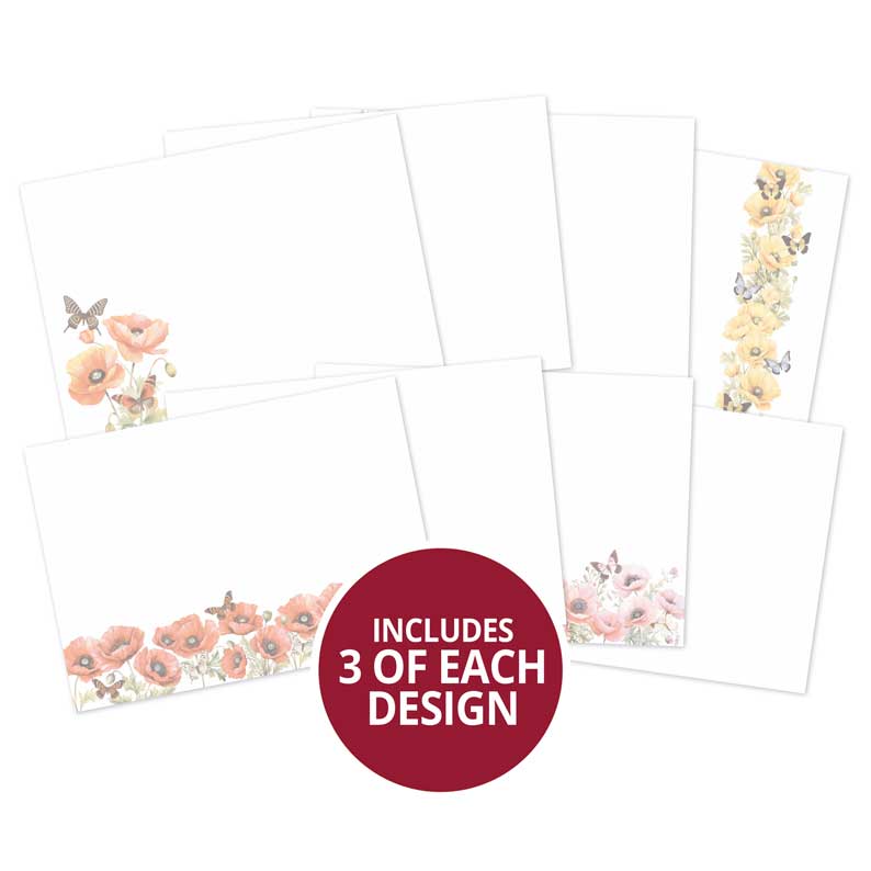 Pretty Poppies Luxury Card Inserts