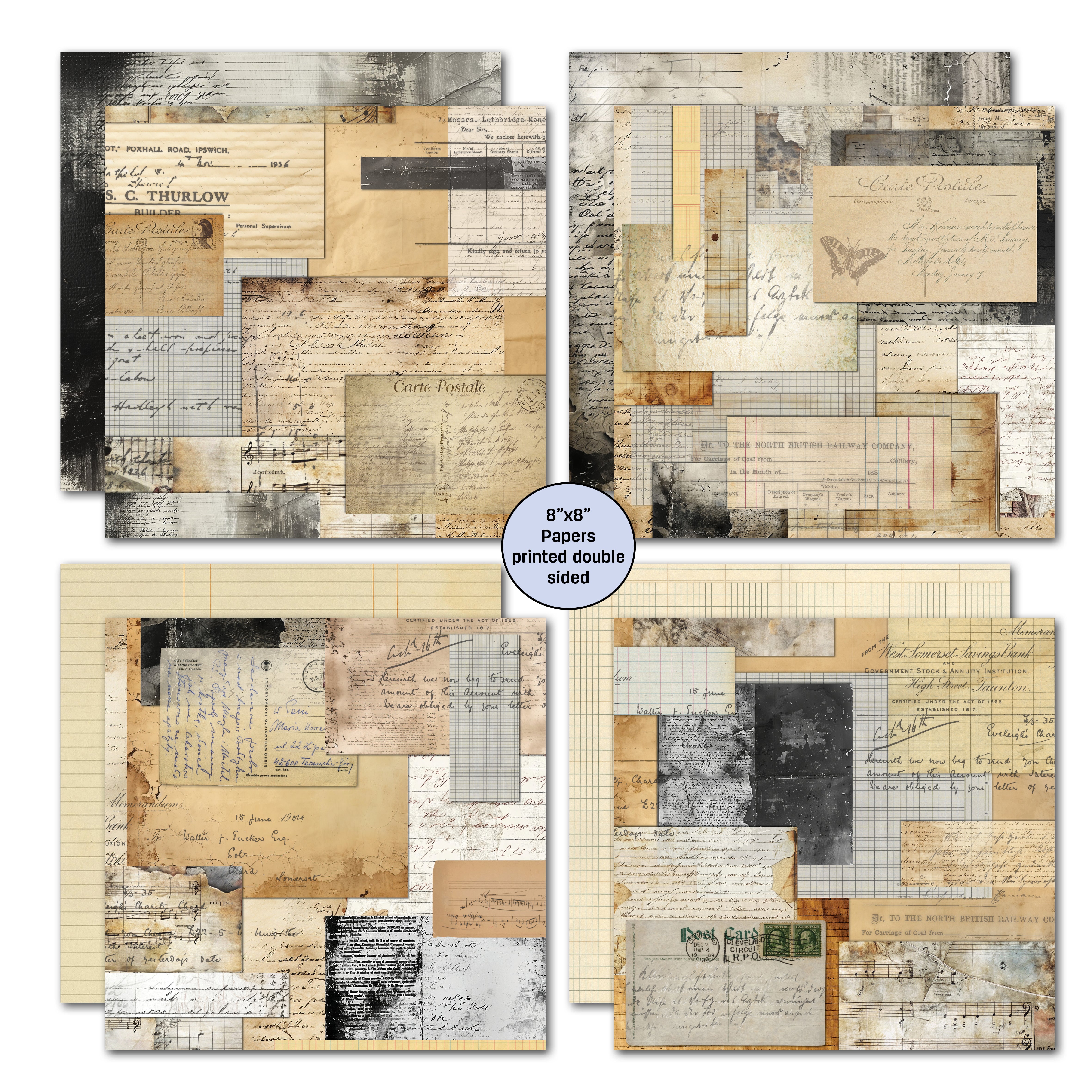 3Quarter Designs Paper Tales 8x8 Paper Pack & Diecuts Set
