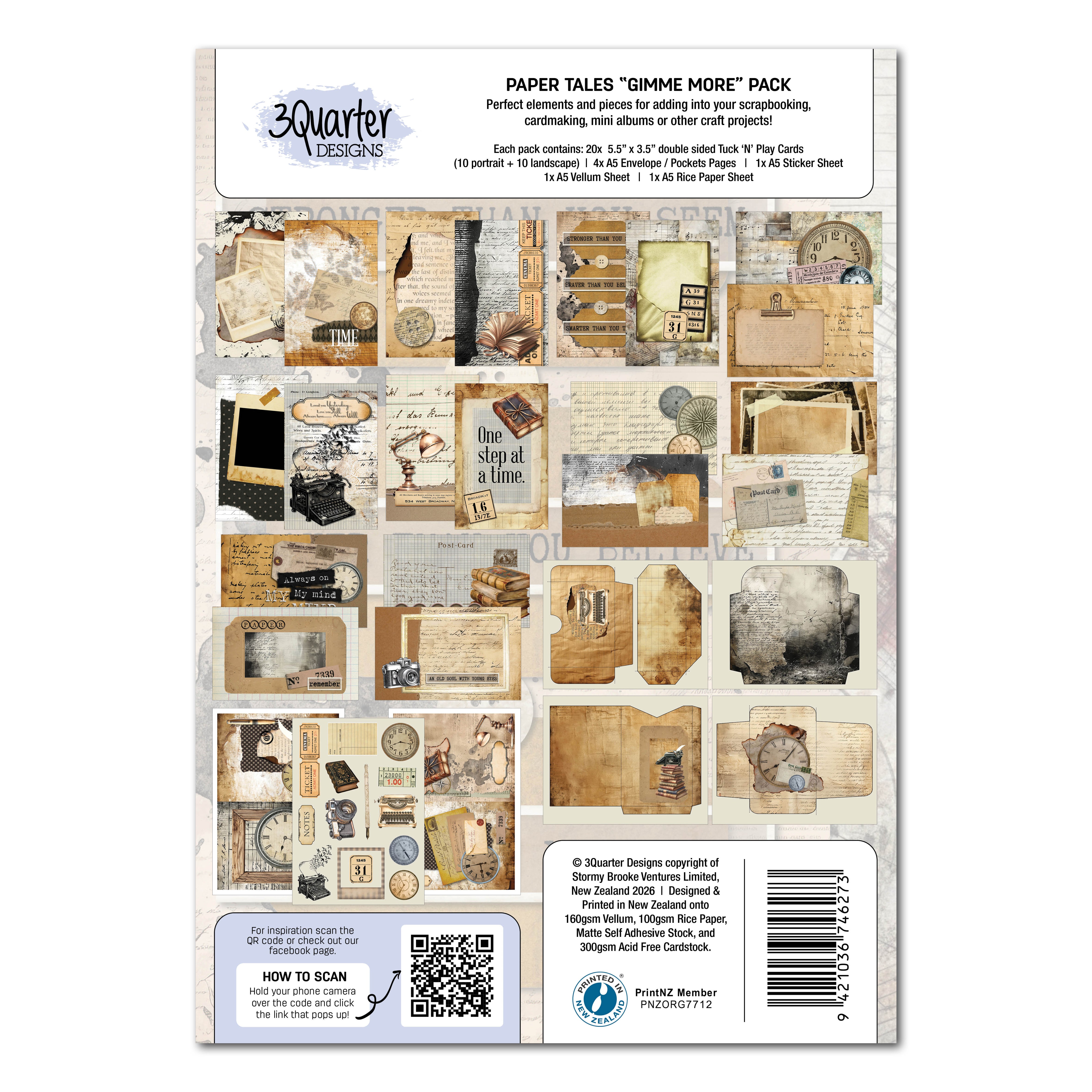 3Quarter Designs Paper Tales - Gimme More Pack