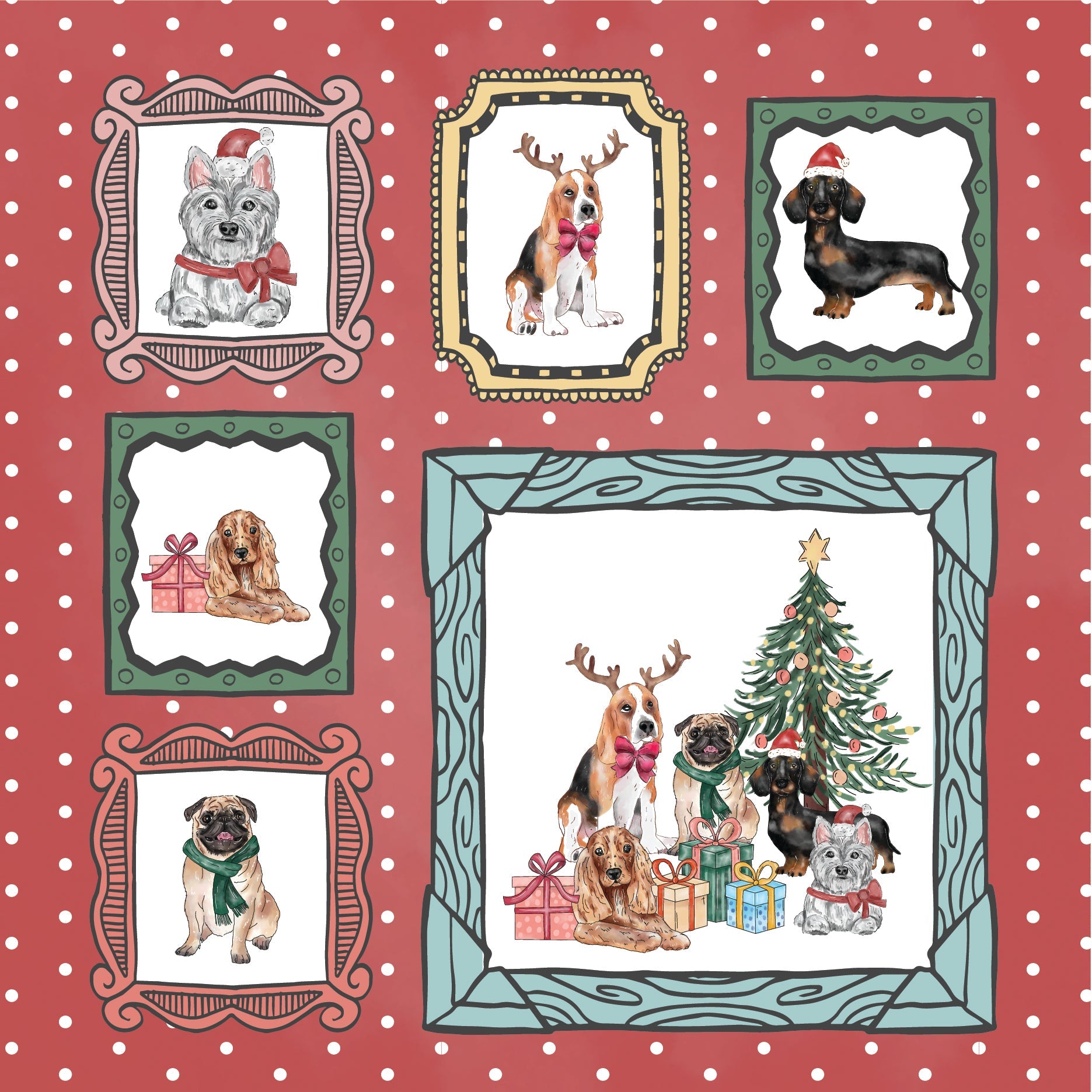 Crafter’s Companion Santa Paws 6”x6” Paper Pad