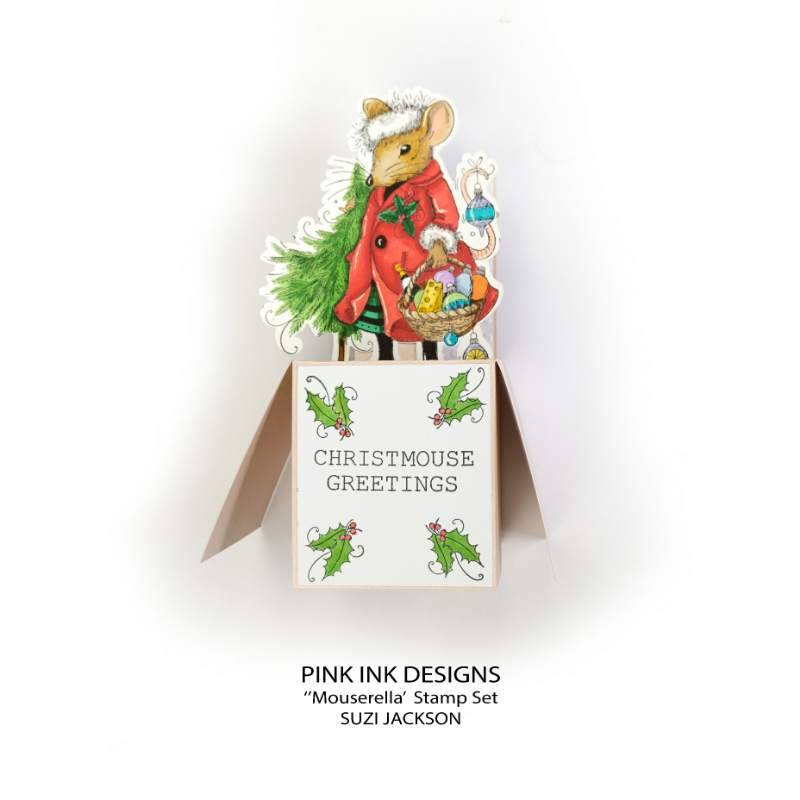 Pink Ink Designs Mouserella 6 in x 8 in Clear Stamp Set