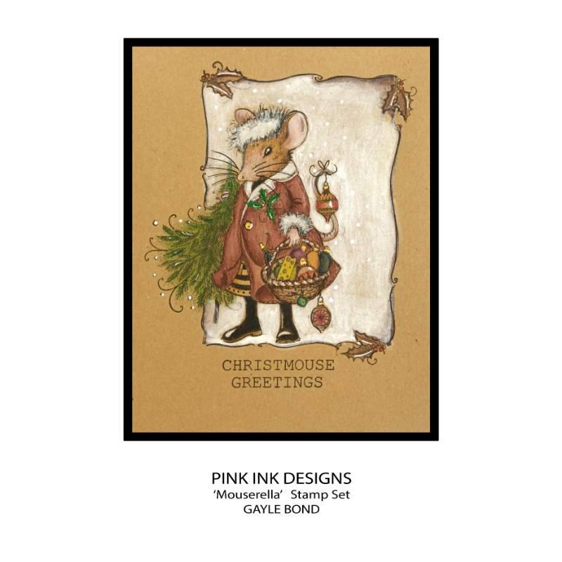 Pink Ink Designs Mouserella 6 in x 8 in Clear Stamp Set